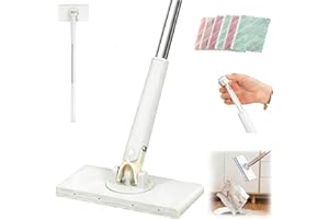 2026 Upgraded Zero Touch Mini Mops, Snap Grip Mini Mop, Cloth Changing MiniMop with Automatic Hands Free Push Pull Handle, We