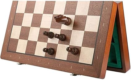 HCYY Juego de ajedrez Juego de ajedrez magnético de Madera ...