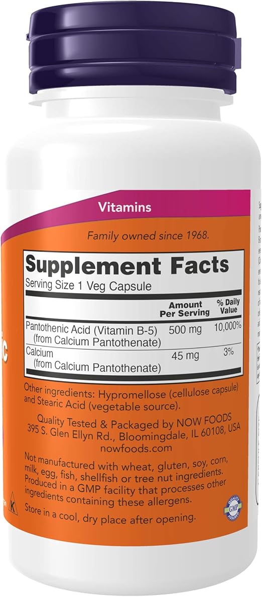 Amazon パントテン酸 ビタミンb5 500mg 海外直送品 Now Foods B5