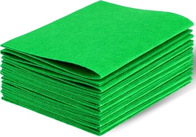 DIVINA VITAE Felt Sheets 7x11 in 10 Pcs Green Craft Fabric