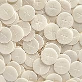 Altar Bread 1 3/8" White Cross Design Bag of 250 Communion Hosts