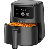 CHEFMAN 2 Qt Mini Air Fryer &ndash; Digital Space-Saving Compact Air Fryer with Nonstick and Dishwasher Safe Basket, Quick &amp; Easy Meals in Minutes, Features Digital Timer and Shake Reminder &ndash; Black