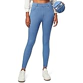 IUGA Jeggings for Women Tummy Control Stretchy Jeans for Women High Waisted Pull on Skinny Jean Leggings with Pockets Trendy