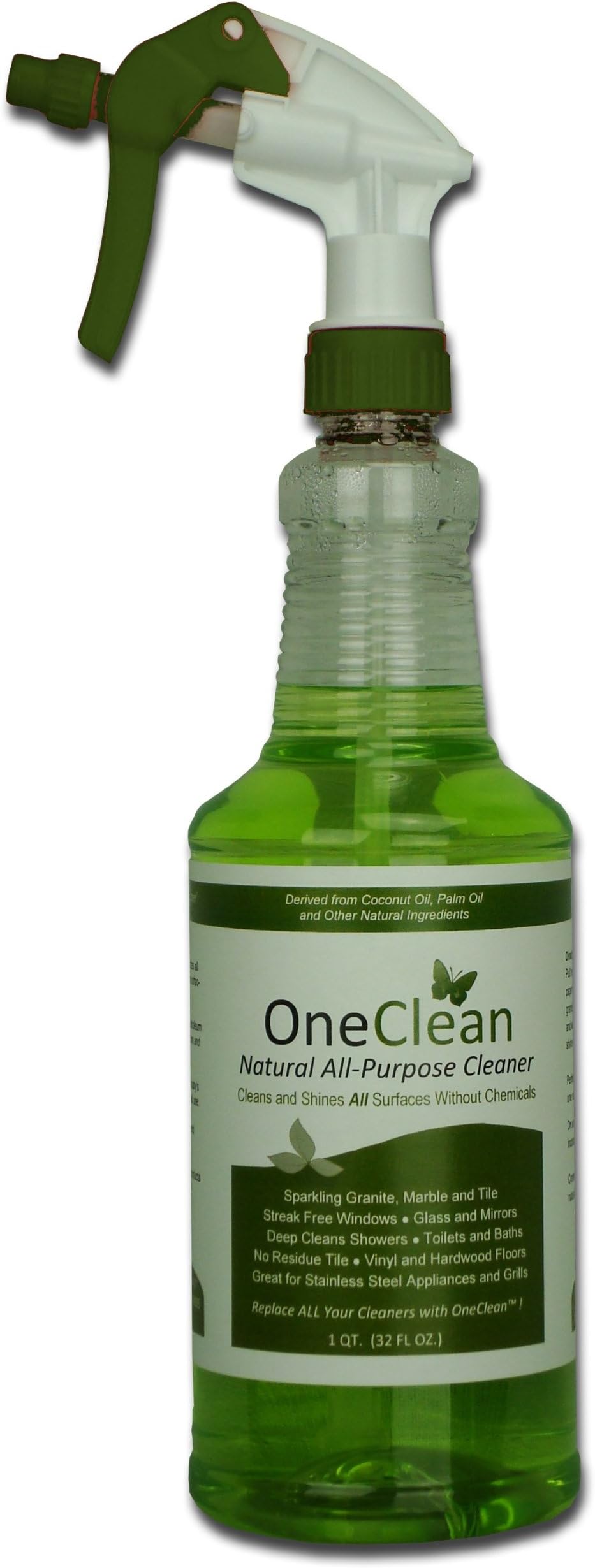 Healthier Sciences OneClean Natural All-Purpose Nanotech Power Cleaner RTU Spray Bottle, 32-Ounce