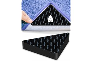 JYCONVSTO97 14PCS Rug Pads Grippers，Non Slip Rug Pads，Reusable and Washable Rug Pad Gripper for Area Rugs,Carpet Pads Rug Corner