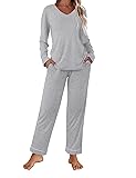 Ekouaer Womens Pajama Sets 2 piece Lounge Sets for