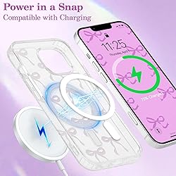 UEEBAI Magnetic for iPhone 14 & iPhone 13 Case, Bow