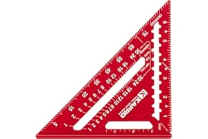 Kapro - 446 High Definition Anodized Rafter Square - Resists Wear and Corrosion - Features Conversion Table and Protractor - Lightweight & Compact Profile - 7 Inch