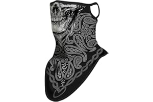 Red Plume Balaclava Face Mask with Ear Loop Neck Gaiter Face Mask Scarf Face Cover Summer UV Protection Bandana for Men Women