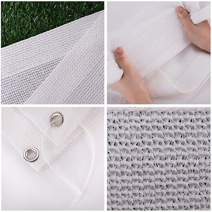 LQQ Sombra de Tela Blanca 80% Tela de Sombra para Valla de ...
