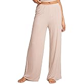 SOULVOR Women's Natrelax Pajamas Pants Wide Leg Casual Modal Ribbed Loose Fit Sleep Soft Comfort Flowy Lounge Pj Bottom