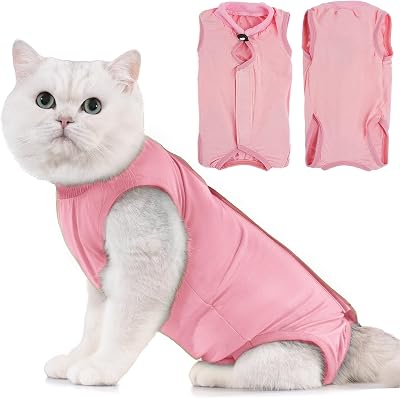 Avont Cat Recovery Suit Post Surgery Pink S