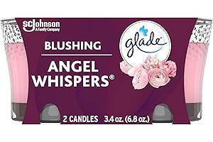 SC JOHNSON Glade Candle Jar, Air Freshener, Angel Whispers, 3.4 oz, 2 pack