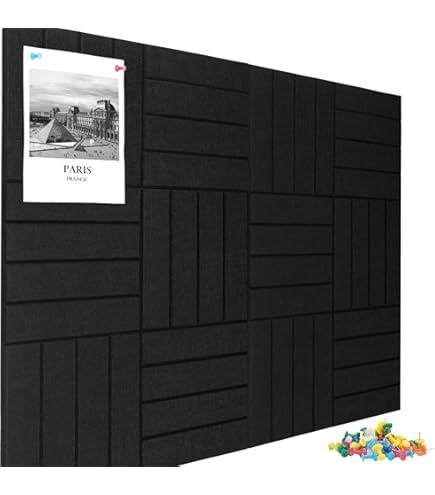 Lot De 15 Grands Carreaux Muraux En Feutre 30 X 30 Cm Avec Adhésif Amovible - Tableau D'Affichage Personnalisable En Liège - Panneaux Muraux