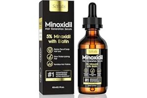 SEFRALLS 5% Minoxidil Hair Growth Serum Oil For Men and Women, Biotin Hair Serum, Safest Hair Regrowth Treatment, Prevent Scalp Hair Loss 60ml / 2.11 fl.oz