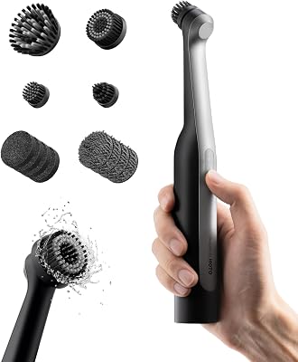 Escovas elétricas para limpeza doméstica com varinha™, escova recarregável para limpeza de juntas com 12 cabeças de escova, escova IPX7 Total Waterproof para limpeza de juntas para casas de banho, cozinha, azulejos, fissuras