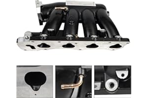 WENJTP Intake Manifold Aluminum 70MM Compatible with Honda Acura K Series K20 K24 K24A2 K20Z3 Black