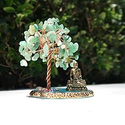CRUCISRESIN Buddha Statue with Healing Crystal