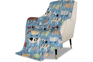 UGTEWXU Kids Cute Farm Animal Cartoon Throw Blanket for Boys and Girls 50"X40" Blanket with Farm Animal on It Suitable for All Season
