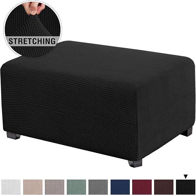 Stretch Ottoman Cover Ottoman Slipcovers Rectangle for