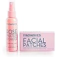Frownies Forehead & Between the Eyes Facial Patches and Rose Water Hydrator Combo – Forehead Wrinkle Patches (144) with Rose 