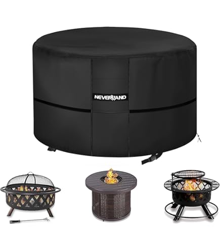 Protective Cover For Breeo X Series 19, Y Series 19 & Double Flame 19 Fire Pit - Waterproof, 23" Diameter, Drawstring