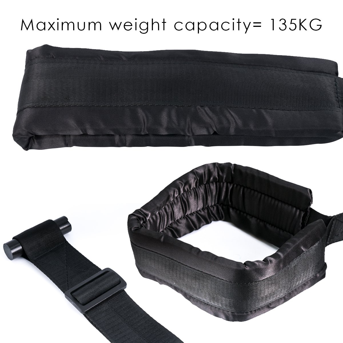 Hanging on Door Bondage Sex Swing in Black