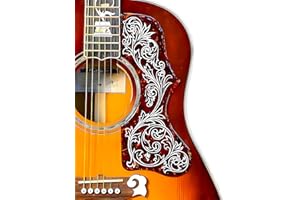 QINHRETUO Acoustic Guitar Pickguard 2.4mm Super Scratch-Resistant Tortoise Red | Fits Martin D-28, Gibson J-45, J-200, SJ200, Taylor 314ce | Jumbo/Dreadnought Size | 3M Adhesive No Drill Required
