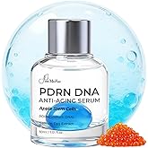 Salmon PDRN DNA Anti-Aging Serum, 8000ppm(PDRN & Salmon Egg), Apple Stem Cells Bounce Ball Serum, Collagen & 9 Peptides & Hyaluronic Acids, Glass Skin Korean Skincare for Elasticity, 1.01 fl oz