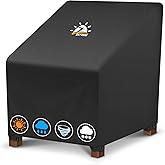 Zettum Patio Chair Cover - 600D Outdoor Chair Cover Waterproof & Heavy Duty, Lawn Lounge Deep Seat Furniture Cover for Swivel Chair, Wicker Chair, Rocking Chair, Single Sofa Chair - 38 x 31 x 31 Inch