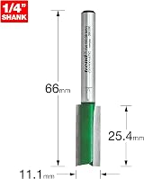 Trend Trend CraftPro Straight Two Flute Router Cutter Bit 1/4 Shank 11.1mm view 3