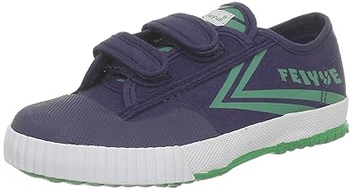 Feiyue Lo Junior Canvas Schuhe Turnschuhe Klettverschluss Sneakers Pumps Blau