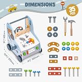 Giant bean Wooden Baby Push Walker Activity Center Car Traffic Theme view 7