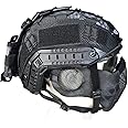 JFFCESTORE MH Updated Version Fast Tactical Helmet Combined with Foldable Half Face Mesh Mask and Goggles for Paintball CS Game Set