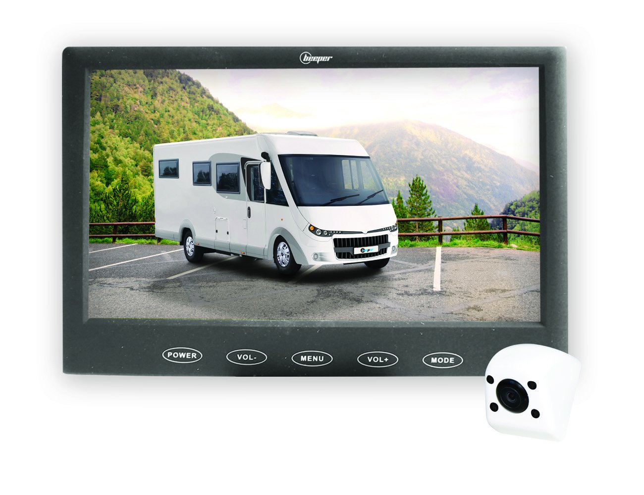 Beeper RA102W109CC Rear View Reverse Parking Backup Night Vision Camera, 12/24 V