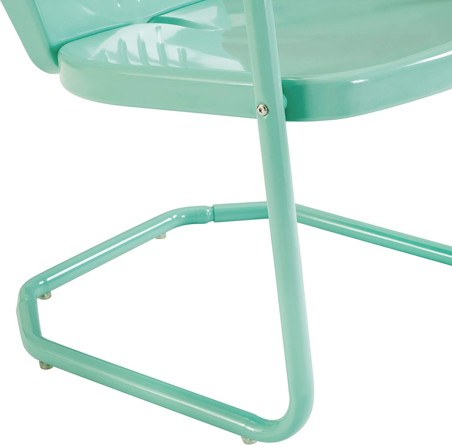 Crosley Furniture CO1001A-AQ Griffith Retro Metal Outdoor Chair, Aqua : Garden & Outdoor
