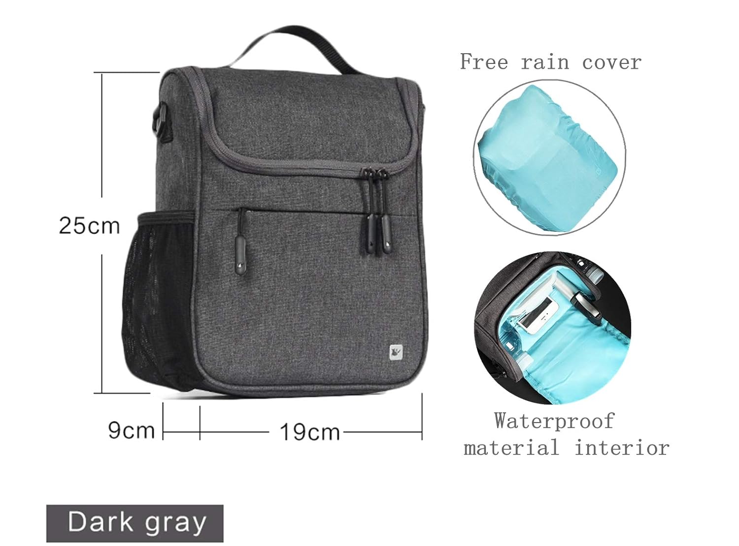 Wildken Fahrrad Lenkertasche Wasserdicht Fahrradtasche Fur Lenker Mit Abnehmbarem Schultergurt Sport Freizeit Lenkertaschen