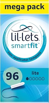 Lil-Lets Non-Applicator Lite Tampons 96 (6x16) Light Flow SmartFit