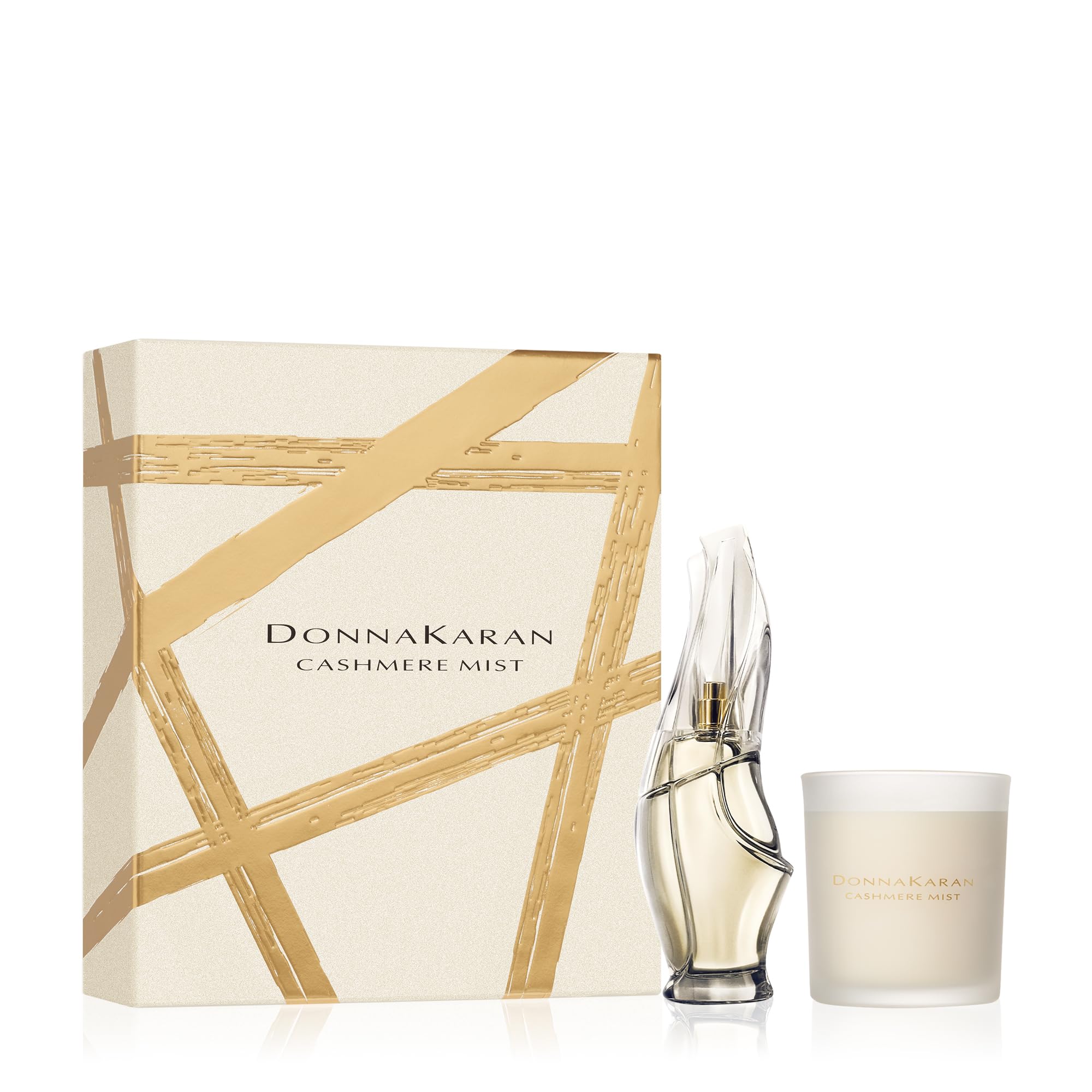 Donna Karan Cashmere Mist Eau de Parfum 2 Piece Gift Set For Women – Perfume Spray 1.7 Fl. Oz. & Candle 5.5 Oz.