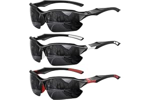 XVXV Polarized Sports Sunglasses for Men - UV Protection Half Frame Sun Glasses for Running Fishing