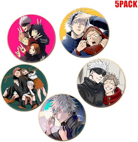 Amazon 呪術廻戦 バッジ 缶バッジ 五条悟 虎杖悠仁 狗巻棘 釘崎野薔薇 軽量 オシャレ 萌えグッズ バッグ小物 かばん掛け 鍵 脱落防止 紛失防止 携帯 鍵 飾り アニメ 萌えグッズ 通販
