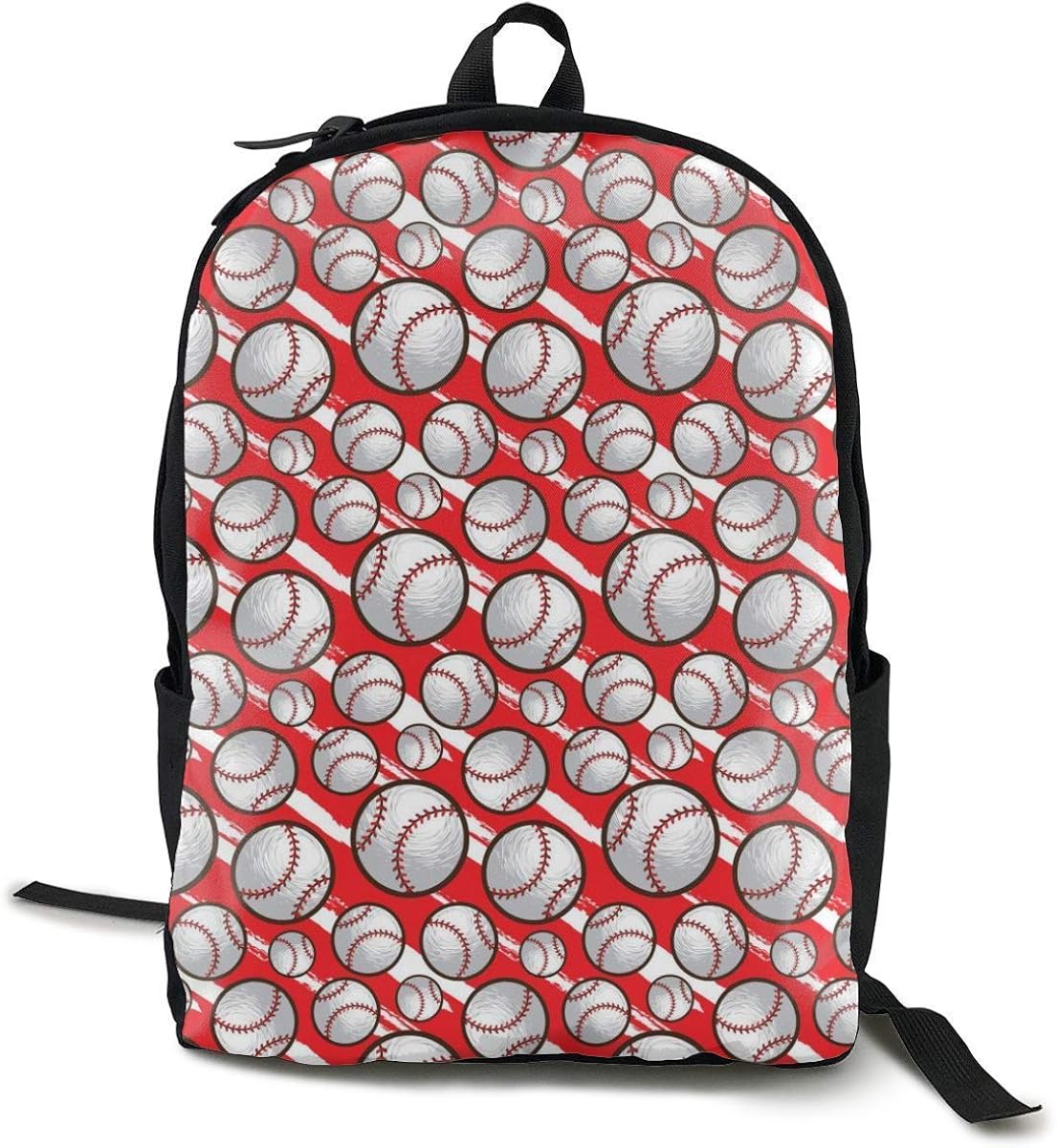 Backpacks Casual Rucksack,Travel Daypacks,Baseball Pattern Red Unique