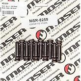 Moser Engineering Wheel Stud, 7/16-20 in Thread, 1.750 in Long, 0.480 in Knurl, Steel, Black Oxide, Set of 10