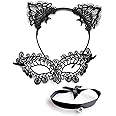 OLYPHAN Black Cat Costume for Women with Masquerade Mask