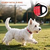 Taglory Reflective Nylon Dog Collar with Safety Buckle Red Size S view 2