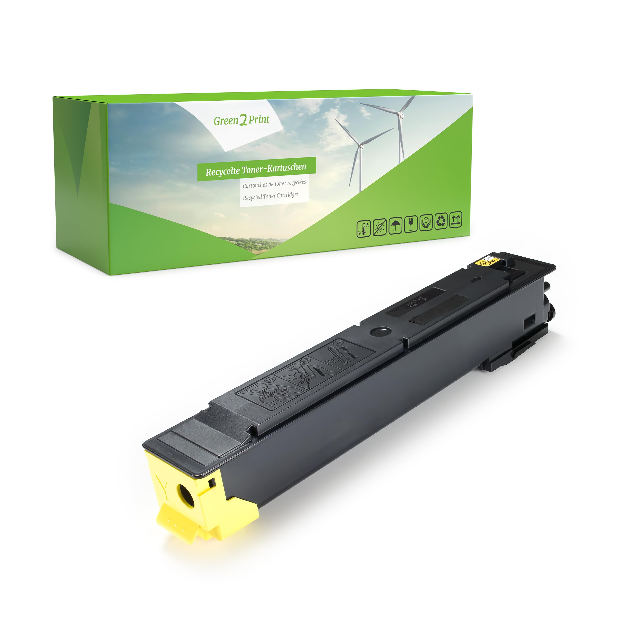 Green2Print Toner yellow 15000 pages replaces Kyocera TK-5215Y, 1T02R6ANL0 Toner cartridge for Kyocera TASKalfa 406CI