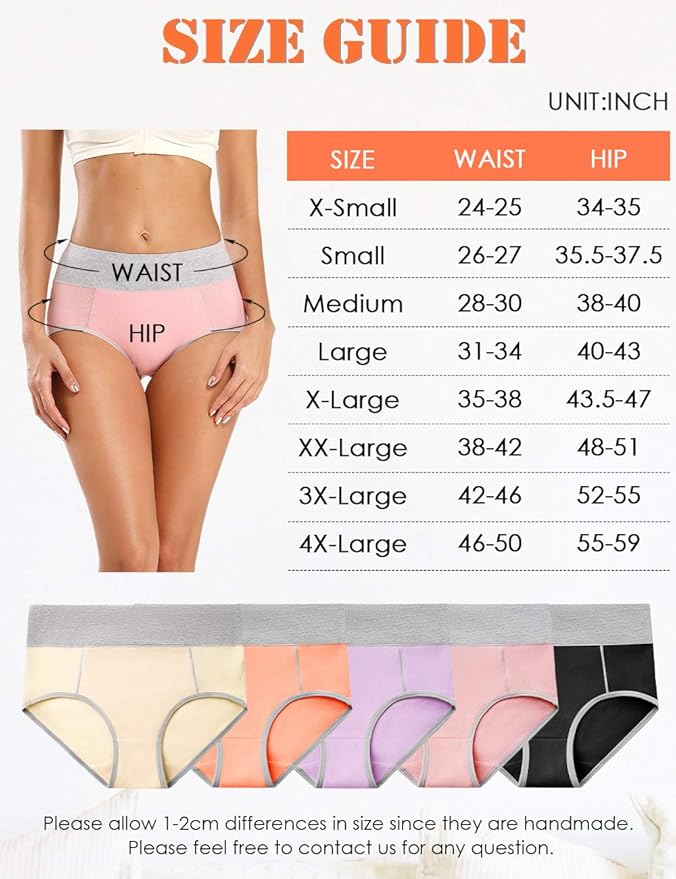 Panties size. Panties size cm.