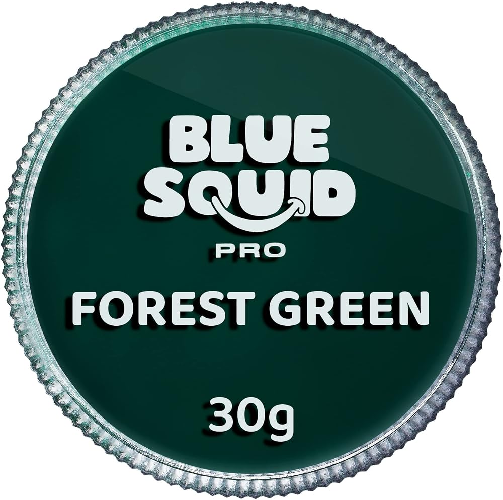 Blue Squid Forrest Green Pro Face Paint 30g Water Based Single Cake