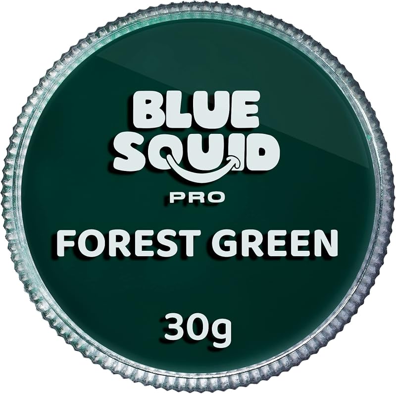 Blue Squid Forrest Green Pro Face Paint 30g Water Based Single Cake