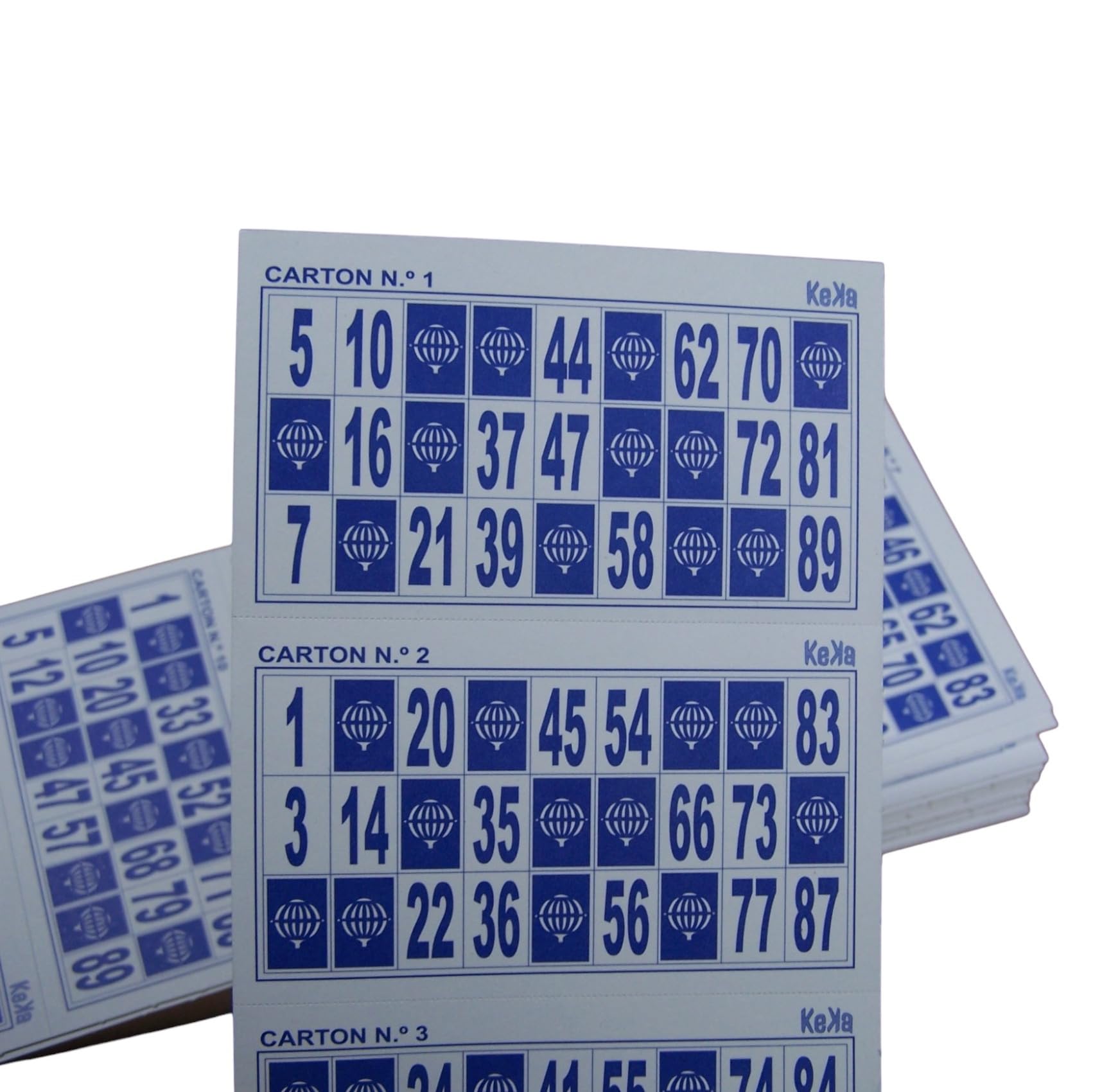 KEKA 600 Cards for Traditional Bingo 90 Balls (Blue)